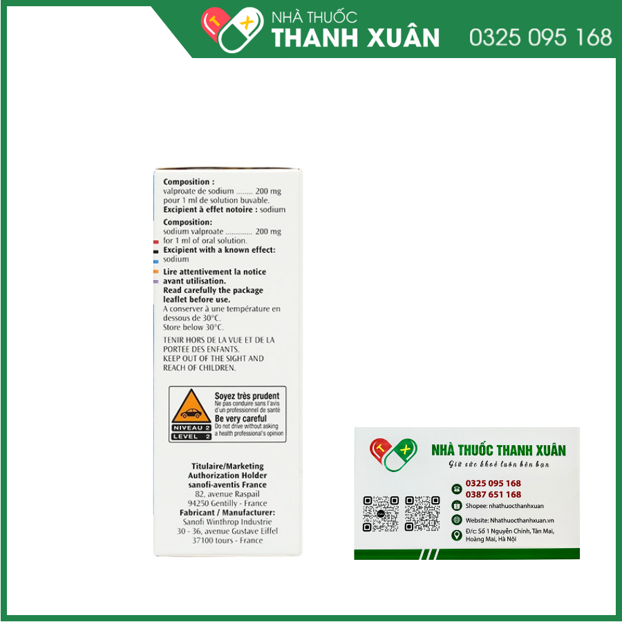 Depakine 200mg/ml điều trị các thể động kinh khác nhau